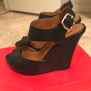 BC Footwear Black Wedge